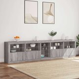  Komoda s LED svjetlima boja sivog hrasta 283x37x67 cm | shoptok.hr