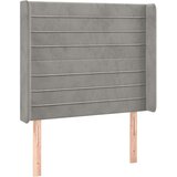  Posteljno vzglavje svetlo sivo 93x16x118/128 cm žamet, (20933463) | Shoptok.si
