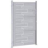  Vrtna vrata Srebrno 85 x 144 cm Nehrđajući čelik | shoptok.hr