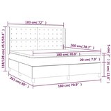 Krevet box spring s madracem LED tamnozeleni 180x200 cm baršun - Tamnozelena 180 x 200 cm gumbi | shoptok.hr