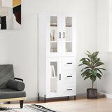  The Living Store Visoka omara bela 69,5x34x180 cm inženirski les - Visoka Omarica, (21440888) Cene