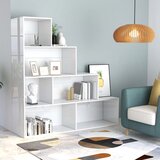vidaXL Knjižna omara/pregrada visok sijaj bela 155x24x160 cm, (20622324) | Shoptok.si