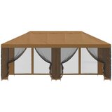 Paviljon s bočnim stranama 6 x 3 m Bež Poliester i čelik 190 | shoptok.hr