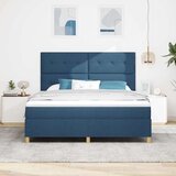vidaXL Postelja z vzmetnico z vzmetnico Modra 180 x 200 cm blago, (5000127455) | Shoptok.si