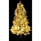 vidaXL Božićno drvce LED sa snijegom i šiškama 225 cm PVC i PE | shoptok.hr