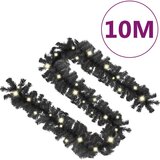 vidaXL Božićna girlanda s LED svjetlima 10 m crna | shoptok.hr