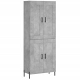  Visoka komoda siva betona 69,5x34x180 cm od konstruiranog drva Slike