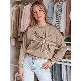 DStreet Bluza damska oversize z kwiatem PETITKA mokka | Shoptok.si