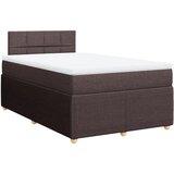 vidaXL Krevet box spring s madracem tamnosmeđi 120 x 190 cm od tkanine | shoptok.hr