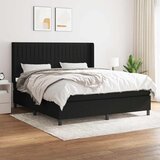 s oprugama i madracem crni 160x200 cm od tkanine | shoptok.hr