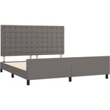  Okvir za krevet s uzglavljem sivi 160x200 cm od umjetne kože | shoptok.hr