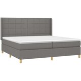  S oprugama i madracem tamnosivi 200 x 200 cm od tkanine | shoptok.hr