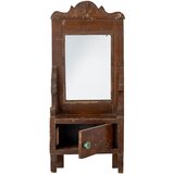 Bloomingville Stensko ogledalo z lesenim okvirjem 17,5x43 cm Sehar – | Shoptok.si