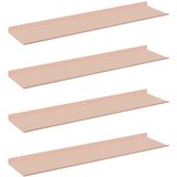  Lebdeća polica Zidne 4 pcs Ružičasta 80 x 18 x 2,5 cm Čelik | shoptok.hr