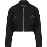 Calvin Klein Jeans DENIM CROPPED JACKET SOFT BLACK Crna Cijene