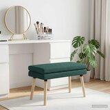  Klupa s dvostrukim slojem Tamnozelena 80 x 40 x 47 cm Tkanina | shoptok.hr