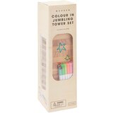 Sunnylife lesena družabna igra jumbling tower s flomastri za barvanje | Shoptok.si