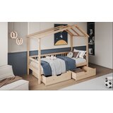  Drveni dječji krevet Pandora s ladicama - svijetlo drvo - 180x80 cm | shoptok.hr