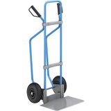 eurokraft pro voziček za prevoz vreč z drsnimi sanmi, modre barve, nakladalna površina šxg 450 x 350 mm, pocinkana izvedba, kolesa z zračnico, od 5 ko | Shoptok.si