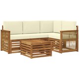  Set vanjskih sofa 5 kom. Prirodna i krem Poliester | shoptok.hr