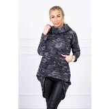 Kesi Camo graphite+black long back sweatshirt Cene