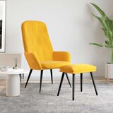  Stolica za opuštanje s tabureom boja senfa baršunasta | shoptok.hr