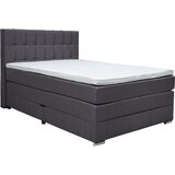 CARRYHOME POSTELJA BOXSPRING 140 cm x 200 cm , tekstil temno siva | Shoptok.si