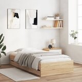 vidaXL Posteljni okvir s predali sonoma hrast 90x200 cm inženirski les Cene