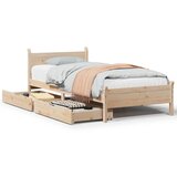 vidaXL Posteljni okvir brez vzmetnice 75x190 cm trdna borovina, (21527165) | Shoptok.si