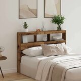 Ormarić za uzglavlje s LED svjetlima staro drvo 140x17x102 cm | shoptok.hr