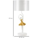 Mauro Ferretti Bijela/u zlatnoj boji stolna lampa s tekstilnim sjenilom (visina 64 cm) Dancer – | shoptok.hr