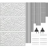  Zaslon za privatnost 100 x 50 x 180 cm Pocinčani čelik Srebrna | shoptok.hr