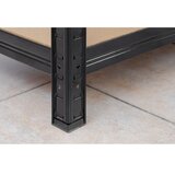 Dedra N1411 metalni skladi&amp;scaron;ni regal 180 &amp;times; 90 &amp;times; 40 cm, 5 MDF polica, 175 kg po polici &amp;ndash; crni Slike
