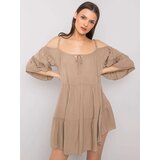 Och Bella Dress-TW-SK-BI-80840.20-dark beige Cijene