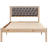  Okvir za krevet Sivo-smeđa 100 x 200 cm tkanina | shoptok.hr