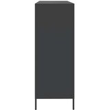 Komoda crna 135x39x103,5 cm hladno valjani čelik | shoptok.hr