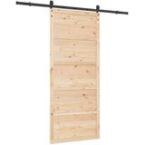  Klizna vrata Prirodna 100 x 208 cm Masivna borovina | shoptok.hr