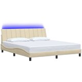  Okvir za krevet bez madraca Hanko krem 180 x 200 cm od tkanine | shoptok.hr