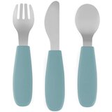 Petite&Mars Set pribora za jelo od nehrđajućeg čelika sa silikonskom ručkom 12 m+ Take&Match, Frosted Sky Cijene