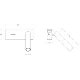  Zambelis H75 - LED zidna svetiljka LED/3W/230V USB crna | Eponuda.com