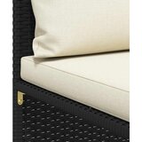  Modularna kutna sofa od poliratana s jastucima crna | shoptok.hr