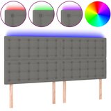  LED uzglavlje tamnosivo 200x5x118/128 cm od tkanine | shoptok.hr