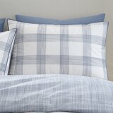 Bianca Bela/modra bombažna posteljnina za zakonsko posteljo/podaljšana 260x220 cm Marlow Check – | Shoptok.si