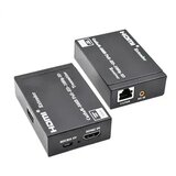 Kettz HDMI Extender, HDMI na RJ45, 60m preko LAN kabla (Cat5e/6), Crni Cene