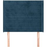  Uzglavlje s ušima tamnoplavo 93x16x118/128 cm baršunasto | shoptok.hr