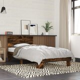 Maison Chic Posteljni okvir - Enojna postelja - Postelja za odrasle dimljeni hrast 100x200 cm inž. les in kovina-J8555, (21766560) | Shoptok.si