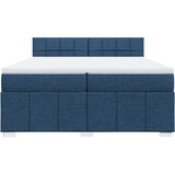  Krevet s oprugama i madracem plavi 200 x 200 cm od tkanine | shoptok.hr