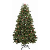 vidaXL Umjetno božićno drvce S LED lampica Zelena 240 cm PVC i metal | shoptok.hr