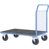 eurokraft pro ploski voziček z mrežastimi stenami, nakladalna površina dxš 1200 x 800 mm, polno elastična | Shoptok.si