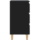 vidaXL noćni ormarić s nogama od masivnog drva crni 40 x 35 x 69 cm | shoptok.hr